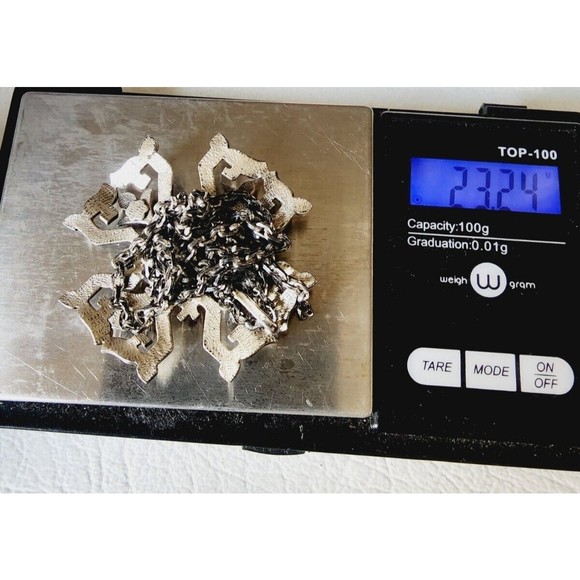 Vintage Creed Sterling Silver Flowers Maltese Ornate Cross Pendant - Picture 7 of 8